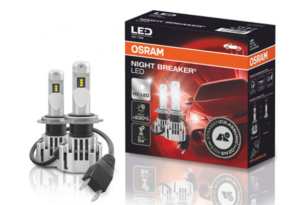 Osram H7 Night Braker LED 19W 12V PROFI-SET +220 Περισσότερο Φως 64210DWNB