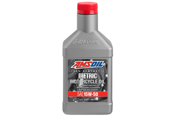 AMSOIL 100% Synthetic Metric 15W-50 Motorcycle Oil 946ml