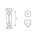 BOSCH ECO Λάμπα C10W 12V 10W - 1987302825