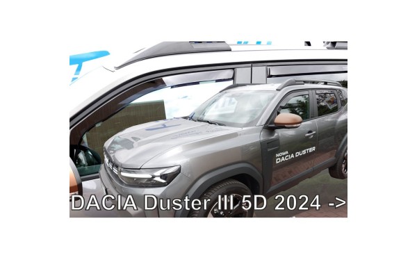 ΑΝΕΜΟΘΡΑΥΣΤΕΣ ΓΙΑ DACIA DUSTER 5D 2024+ ΣΕΤ ΑΥΤΟΚΙΝΗΤΟΥ ΑΠΟ ΕΥΚΑΜΠΤΟ ΦΙΜΕ ΠΛΑΣΤΙΚΟ HEKO - 4 ΤΕΜ