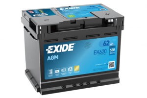 Exide EK620 Μπαταρία Αυτοκινήτου AGM Start-Stop 12V 62Ah/680A Δεξιά