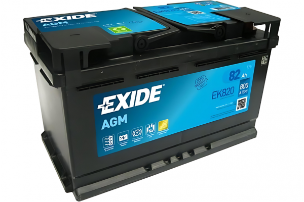 Exide EK820 Μπαταρία Αυτοκινήτου AGM Start-Stop 12V 80Ah/800A Δεξιά