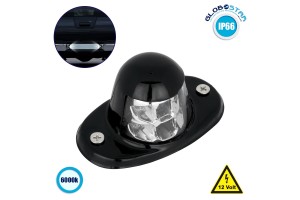 GloboStar 79910 Φώτα Πινακίδας Αυτοκινήτου LED BULLET Αδιάβροχο IP66 6 SMD 3W 12V Ψυχρό Λευκό 6000K