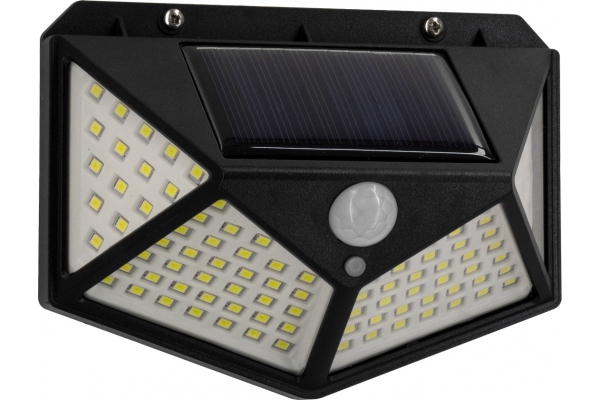 GloboStar Ηλιακό Φωτιστικό με Ανιχνευτή Κίνησης LED SMD 10W 6000K IP65 & Ενσωματωμένη Μπαταρία 1200mAh 71499