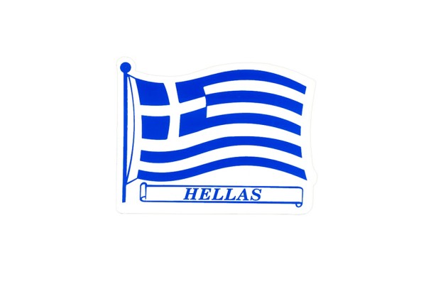 Auto Gs Αυτοκόλλητη Σημαία Αυτοκινήτου Hellas 14.5 x 11cm