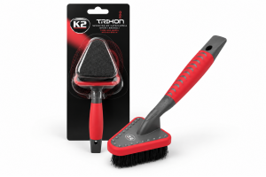K2 Tixon Pro Βούρτσα Καθαρισμού Ελαστικών, Θόλων & Λαστιχένιων Πατακιών με Ξύστρα - D7042