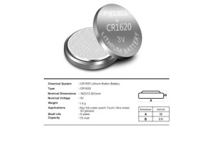 Pkcell Κουμπί Λιθίου CR1620-1B (1τμχ) Pkcell Κουμπί Λιθίου CR1620-1B (1τμχ)