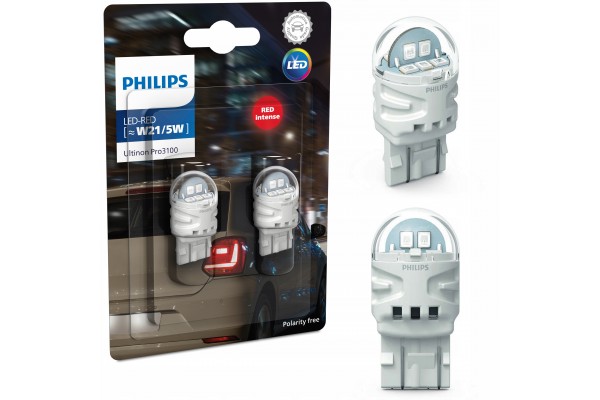 Philips Ultinon Pro3100 LED W21/5W 7443 T20 Red 11066RU31B2