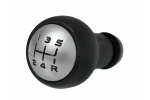 Leather Luxe Πόμολο 5 Ταχυτήτων Ασημί Για PEUGEOT-CITROEN -206 -207 -306 -307 -C2 -C3 -C4 κ.α.