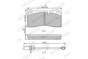 FERODO PREMIER FDB4195 Σετ τακάκια πίσω