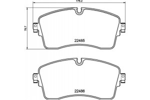 BREMBO P 44 028 Σετ τακάκια μπροστινά