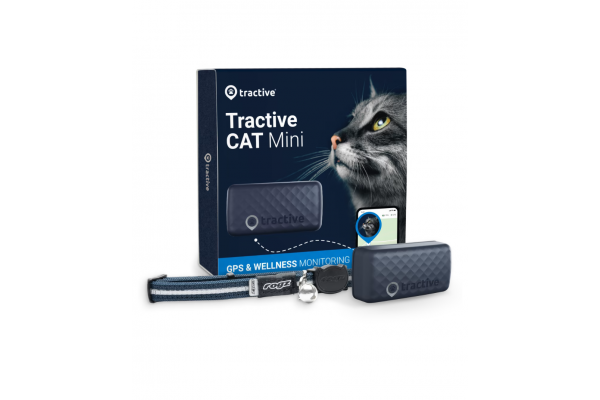 Tractive CAT mini GPS Pet Tracker Γάτας με Κολάρο Dark Blue (Τεμάχιο)
