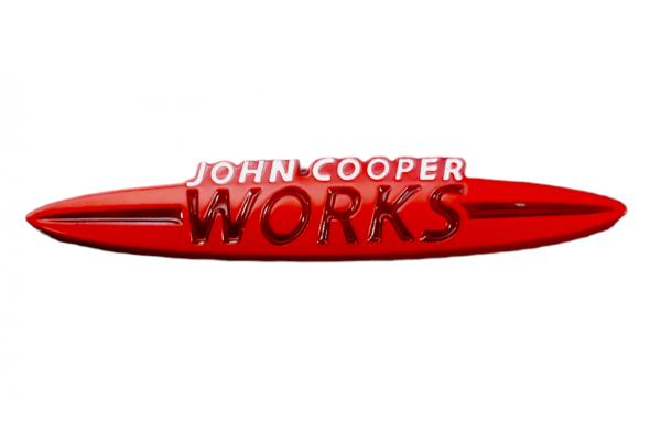 Τρισδιαστατο Αυτοκολλητο John Cooper Works κόκκινο 15x90mm