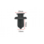 Κλιπ Ταχείας Ασφαλείας Honda Για Προφυλακτήρα - Κάλυμμα Κινητήρα - Φτερό - Πάνελ - 13mm x 10mm