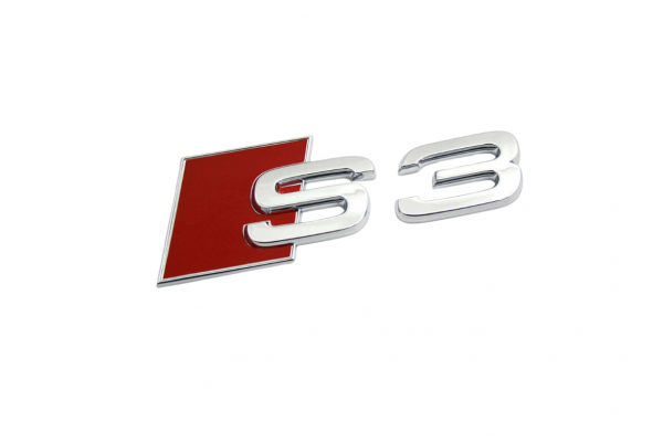 Αυτοκόλλητο Σήμα Λογότυπο Audi S3 Χρωμίου 35mm x 80mm 1 Τεμάχιο
