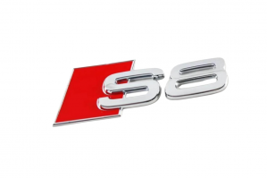 Αυτοκόλλητο Σήμα Λογότυπο Audi S8 Χρωμίου 35mm x 80mm 1 Τεμάχιο