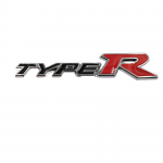 Αυτοκόλλητο Σήμα Λογότυπο Type R 150mm x 30mm Μαύρο 1 Τεμάχιο
