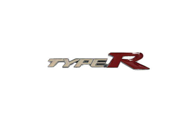 Αυτοκόλλητο Σήμα Λογότυπο Type R 150mm x 30mm Άσπρο 1 Τεμάχιο