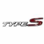 Αυτοκόλλητο Σήμα Λογότυπο Type S 150mm x 30mm Άσπρο 1 Τεμάχιο