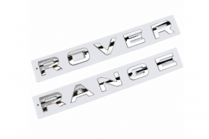 Αυτοκόλλητο Σήμα Λογότυπο Range Rover Χρωμίου 30mm x 520mm 1 Τεμάχιο