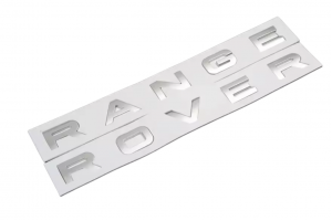 Αυτοκόλλητο Σήμα Λογότυπο Range Rover Χρωμίου 30mm x 520mm 1 Τεμάχιο