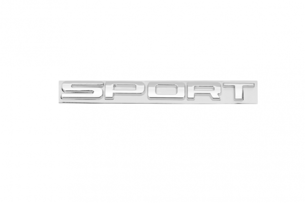 Αυτοκόλλητο Σήμα Λογότυπο Sport 18mm x 162mm Ασημί 1 Τεμάχιο