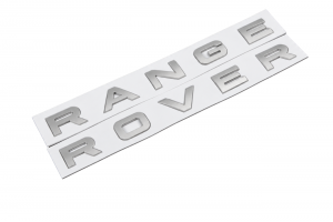 Αυτοκόλλητο Σήμα Λογότυπο Range Rover Ασημένιο Ματ 30mm x 520mm 1 Τεμάχιο