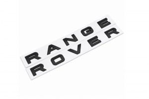 Αυτοκόλλητο Σήμα Λογότυπο Range Rover Μαύρο Ματ 30mm x 520mm 1 Τεμάχιο
