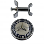 Σήμα Για Καπό Mercdes-Benz Βιδωτό 44mm Μπλε-Ασημί 1 Τεμάχιο