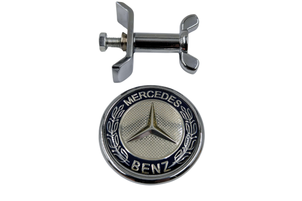 Σήμα Για Καπό Mercdes-Benz Βιδωτό 44mm Μπλε-Ασημί 1 Τεμάχιο