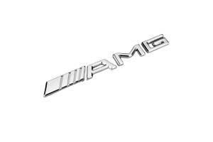 Αυτοκόλλητο Σήμα Λογότυπο AMG Flat 200mm x 20mm Χρώμιο 1 Τεμάχιο