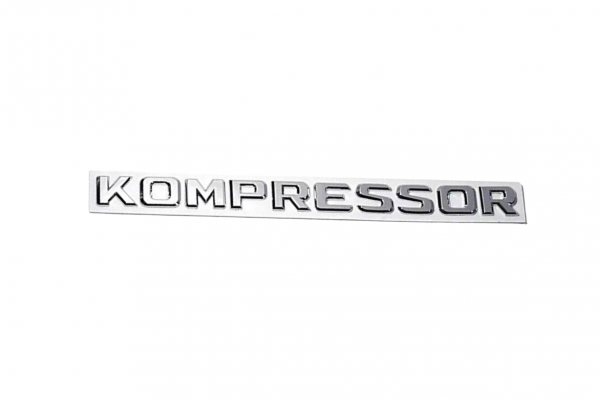 Αυτοκόλλητο Σήμα Λογότυπο Kompressor 250mm x 27mm Ασημί 1 Τεμάχιο