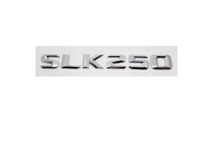 Αυτοκόλλητο Σήμα Λογότυπο SLK 250 200mm x 24mm Χρώμιο 1 Τεμάχιο