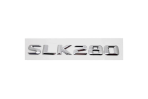 Αυτοκόλλητο Σήμα Λογότυπο SLK 280 200mm x 24mm Χρώμιο 1 Τεμάχιο
