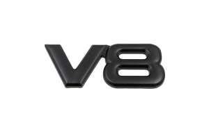 Αυτοκόλλητο Σήμα Λογότυπο V8 75mm x 32mm Μαύρο 1 Τεμάχιο