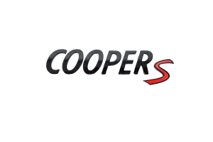 Αυτοκόλλητο Σήμα Λογότυπο Cooper S 160mm x 33mm Μαύρο 1 Τεμάχιο