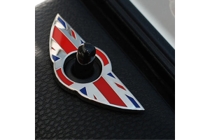 Σετ Αυτοκόλλητα Διακοσμητικά Ασφάλειας Πόρτας  MiniCooper Σημαία Αγγλίας 64mm x 25mm 2 Τεμάχια