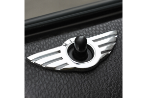 Σετ Αυτοκόλλητα Διακοσμητικά Ασφάλειας Πόρτας  MiniCooper 64mm x 25mm 2 Τεμάχια