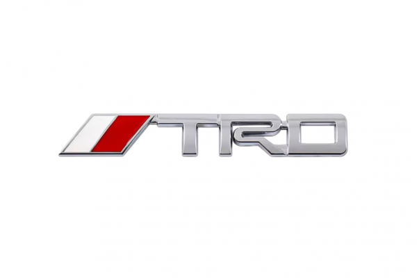 Αυτοκόλλητο Σήμα Λογότυπο TRD 25mm x 125mm Χρώμιο 1 Τεμάχιο