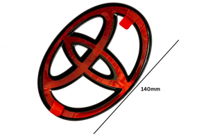 Αυτοκόλλητο Σήμα Μάσκας Μαυρο Ματ Toyota 140mm x 95mm 1 Τεμαχιο