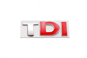 Αυτοκόλλητο Σήμα Λογότυπο TDI 25mm x 80mm Κόκκινο ( D & I ) 1 Τεμάχιο