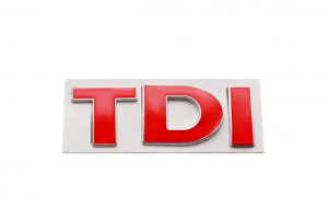 Αυτοκόλλητο Σήμα Λογότυπο TDI 25mm x 80mm Κόκκινο 1 Τεμάχιο