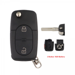 Κέλυφος Κλειδιού Για Audi A2-A3-A4-A6-A8-TT Με 2 Κουμπιά & Λάμα Flip - Για Μπαταρίες C1620