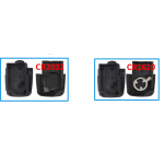 Κέλυφος Κλειδιού Για Audi A2-A3-A4-A6-A8-TT Με 3 Κουμπιά & Λάμα Flip - Για Μπαταρίες C1620