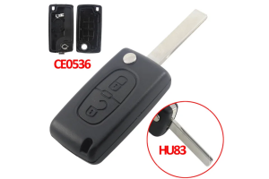 Κέλυφος Κλειδιού Για Citroen C3 C4 C5 C6 - Peugeot 307 308 407 408 Με 2 Κουμπιά - CE0536 - Λάμα HU83