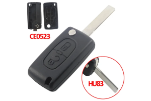 Κέλυφος Κλειδιού Για Citroen C3 C4 C5 C6 - Peugeot 307 308 407 408 Με 2 Κουμπιά - CE0523 - Λάμα HU83