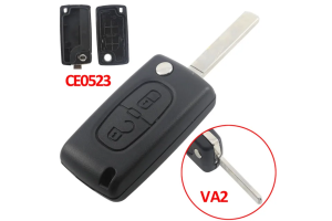 Κέλυφος Κλειδιού Για Citroen C3 C4 C5 C6 - Peugeot 307 308 407 408 Με 2 Κουμπιά - CE0523 - Λάμα VA2