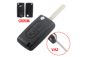 Κέλυφος Κλειδιού Για Citroen C3 C4 C5 C6 - Peugeot 307 308 407 408 Με 2 Κουμπιά - CE0536 - Λάμα VA2