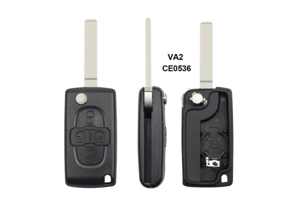 Κέλυφος Κλειδιού Για Peugeot 1007 807 - Citroen C8 Με 4 Κουμπιά - CE0536 - Λάμα VA2