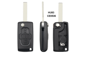 Κέλυφος Κλειδιού Για Peugeot 1007 807 - Citroen C8 Με 4 Κουμπιά - CE0536 - Λάμα HU83